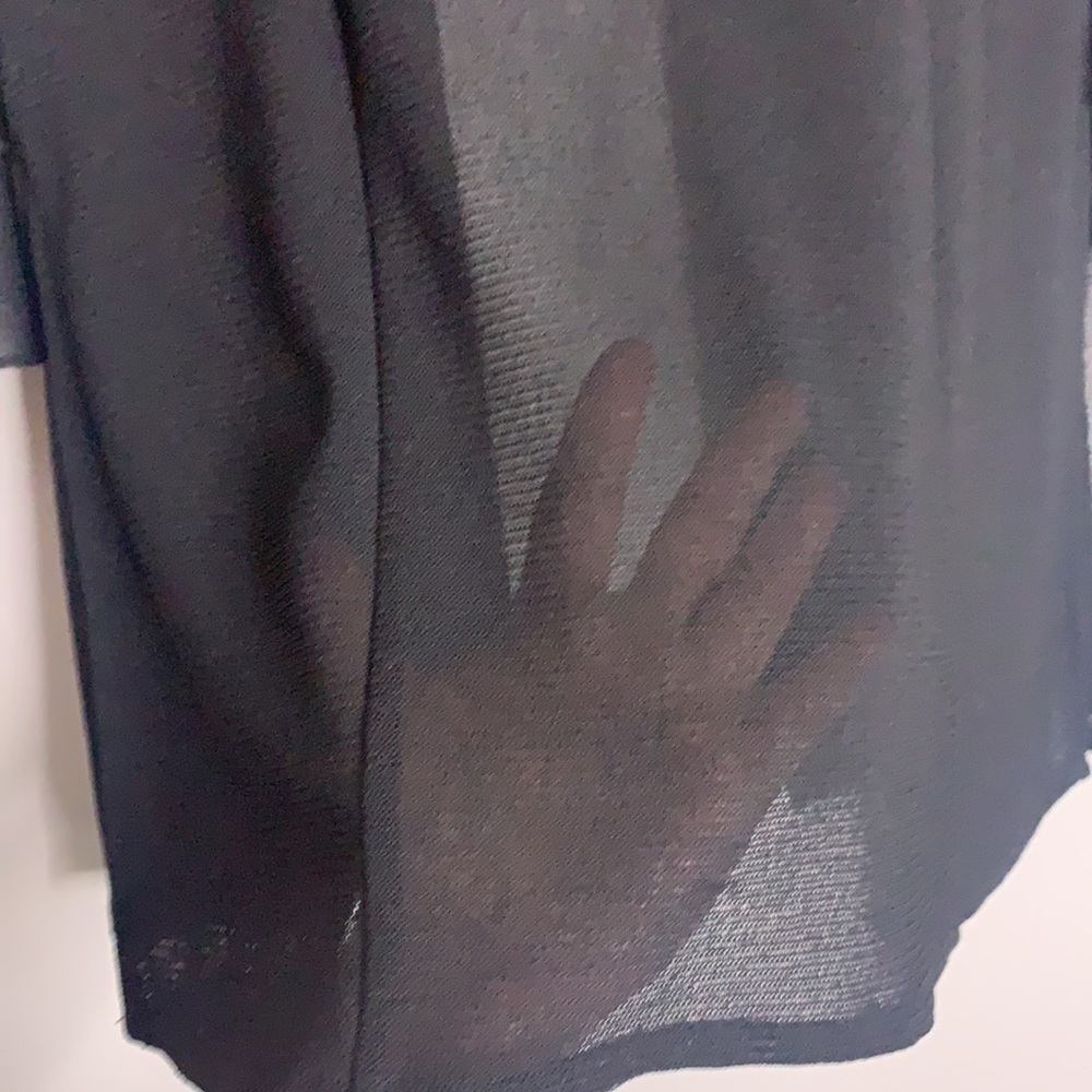Vintage terra nostra black blouse knit cardigan bell sleeve large women’s - Picture 6 of 7
